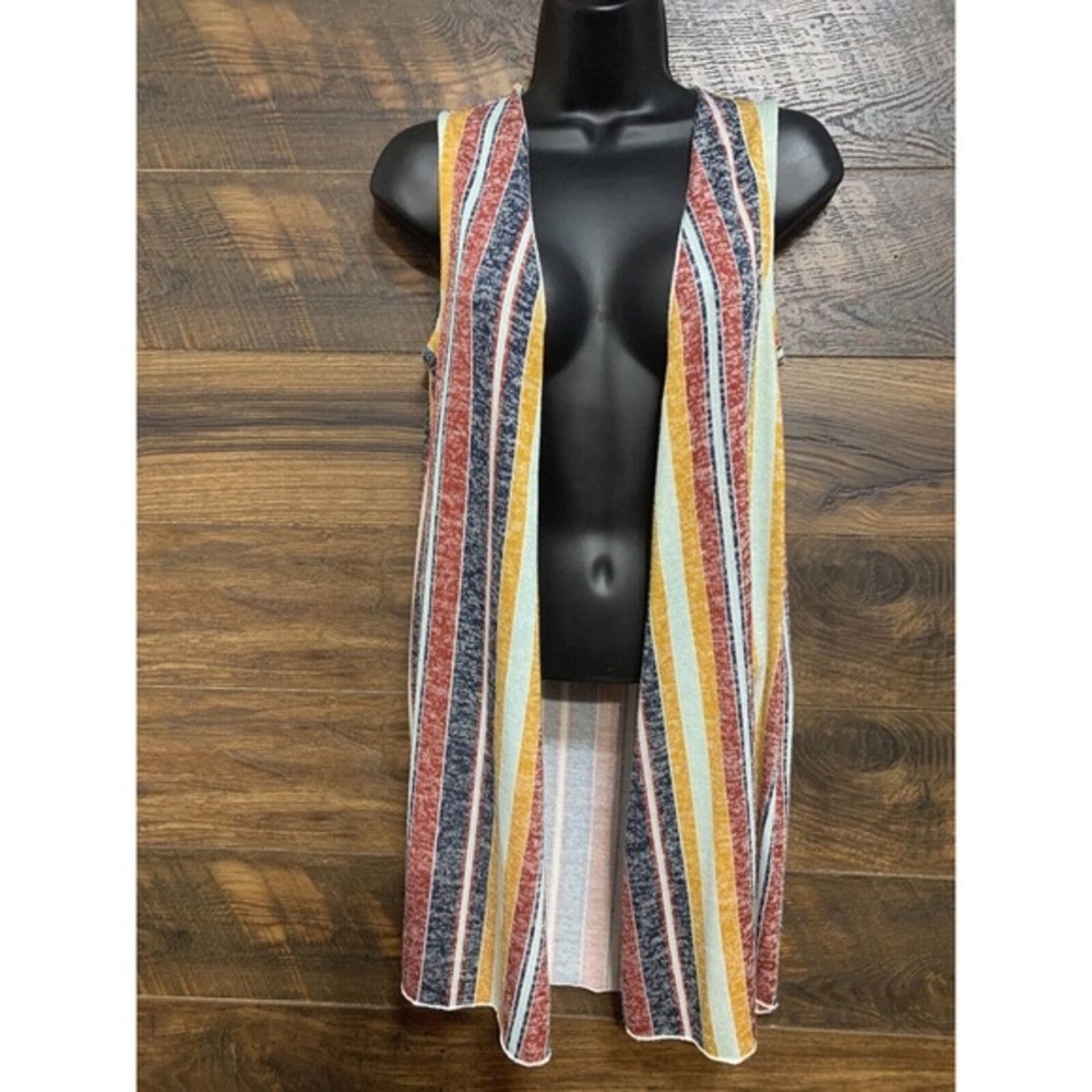 Knits Works Duster Women's‎ Cardigan Size XL 16 Sleeveless Open Front